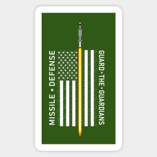 American Flag Thin Line Missile Defense Sticker